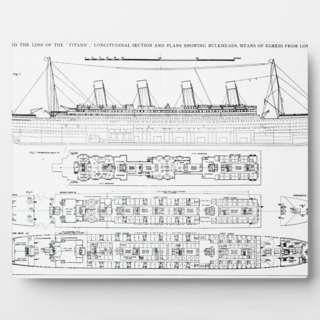 Inquiry into the Loss of the Titanic: Cross sectio Plaque (Front)