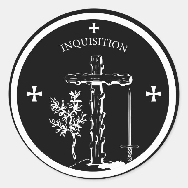INQUISITION LOGO CLASSIC ROUND STICKER (Front)