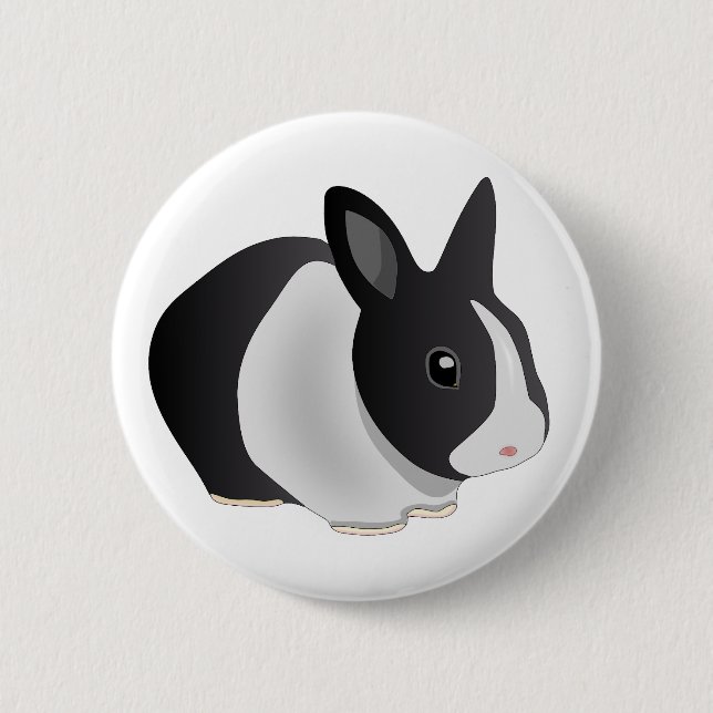 Inquisitive Bunny button (Front)