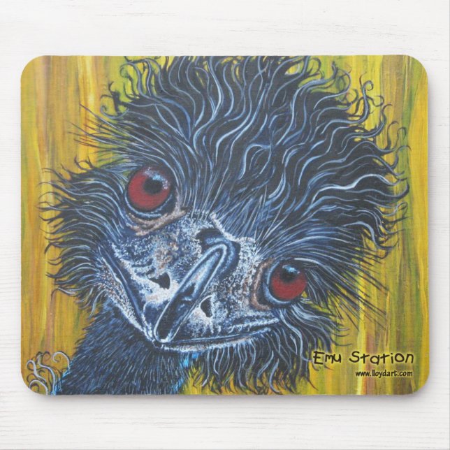 Inquisitive Emu Mousepad (Front)