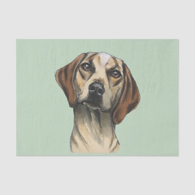 Inquisitive Hound Rendering Tissue Paper (Front)