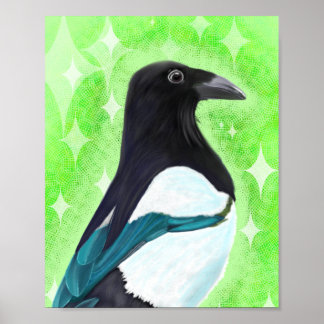 Inquisitive Magpie  Poster