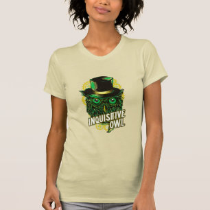 Inquisitive Owl - green Steampunk weirdo T-Shirt