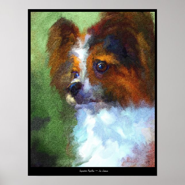 Inquisitive Papillon Fine Art Print (Front)