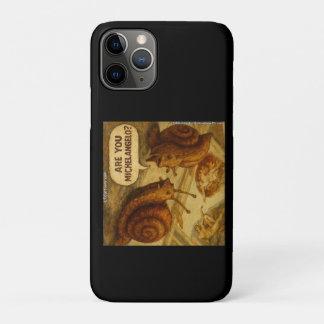 Inquisitive Snail & Michelangelo Parody Cartoon  iPhone 11 Pro Case