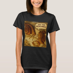 Inquisitive Snail & Michelangelo Parody Cartoon T-Shirt