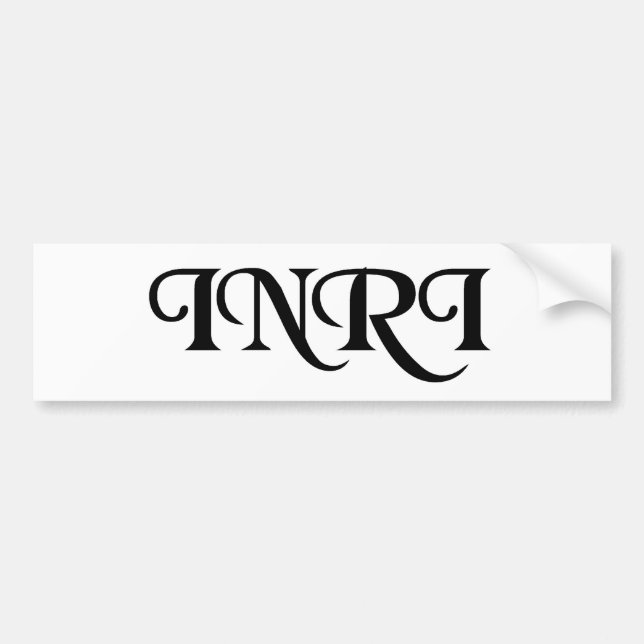 INRI BUMPER STICKER (Front)