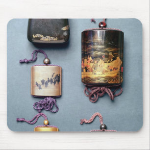 Inro and tobacco pouch mouse mat