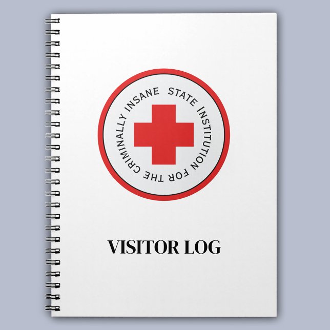 Insane Asylum Halloween Visitor Log Sign In Notebook (Creator Uploaded)