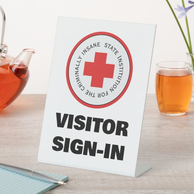 Insane Asylum Halloween Visitor Sign In (In SItu)