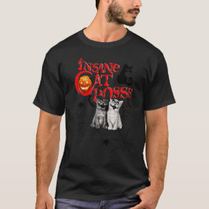 Insane Cat Posse Halloween Safety For Aunt Cat Jaw T-Shirt