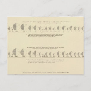 Insane, Statistical US Lithograph 1870 Postcard