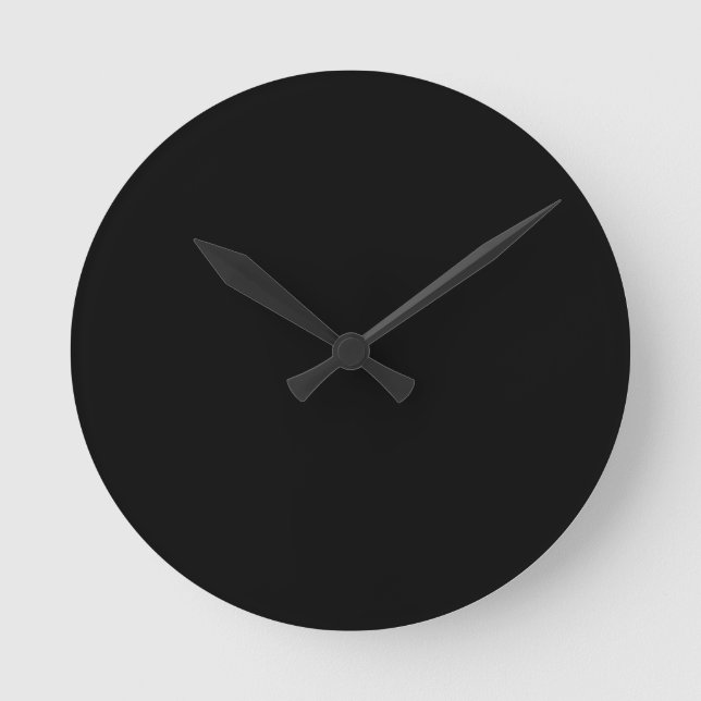 Insanely Black (The Darkest Black) CUSTOMIZABLE Round Clock (Front)