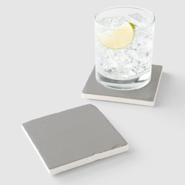 Insanely Grey (The Greyest Grey) CUSTOM Stone Coaster (Side)