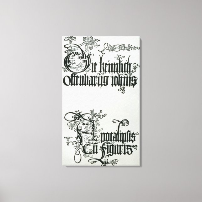 Inscriptions in Gothic script Canvas Print (Front)