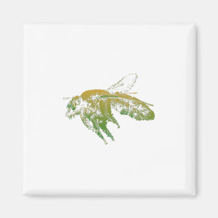 Insect bee beige magnet