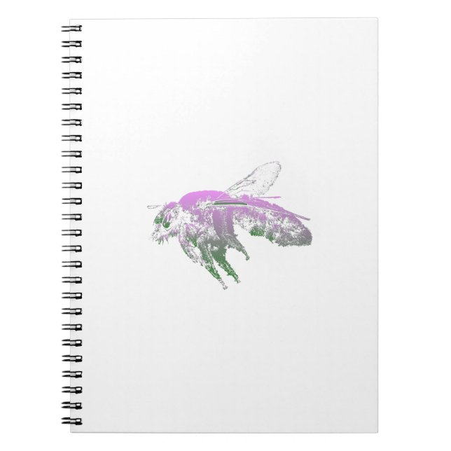 Insect bee pink notebook (Front)