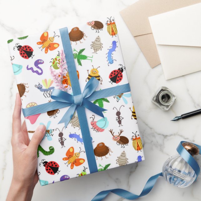 Insect Birthday Party Wrapping Paper (Gifting)