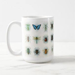 Insect collection watercolor paintings bug art  coffee mug