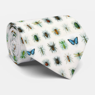 Insect collection watercolor paintings bug art  tie