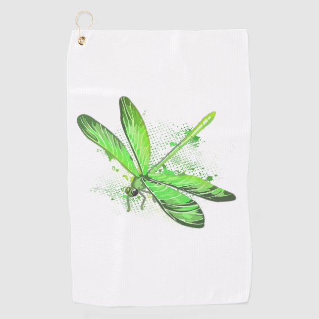 Insect dragonfly dragonflies saying quote gift golf towel (Front)