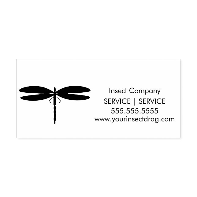 Insect Dragonfly Pest Business Logo Self-inking Stamp (Design)