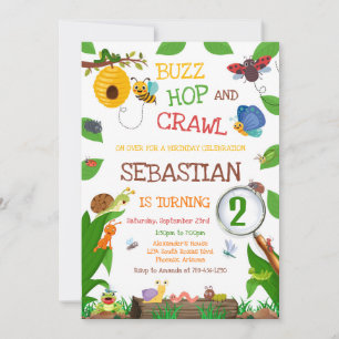 Insect Kids Birthday Invitation