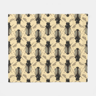 Insect Lover Art: Cool Beetle Fleece Blanket