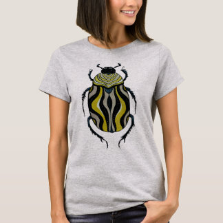 Insect Lover Striped Beetle Art T-Shirt