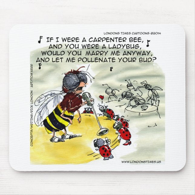 Insect Nightclub Singers Funny Mouse Mat (Front)