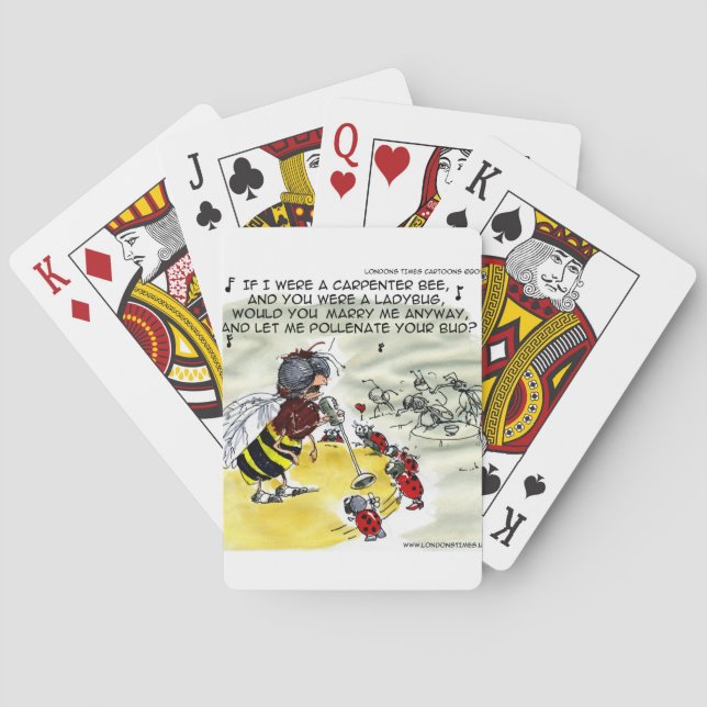 Insect Nightclub Singers Funny Playing Cards (Back)