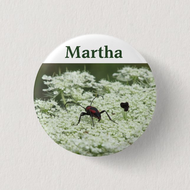 Insect on Elderflower  3 Cm Round Badge (Front)