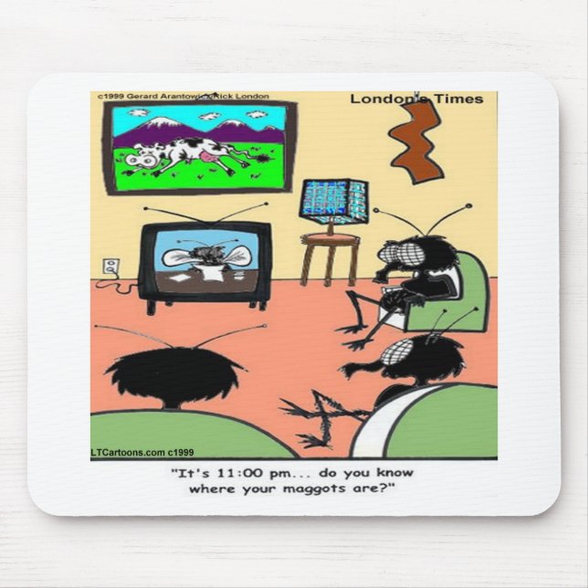 Insect Parents Funny Cartoon Mouse Mat (Front)