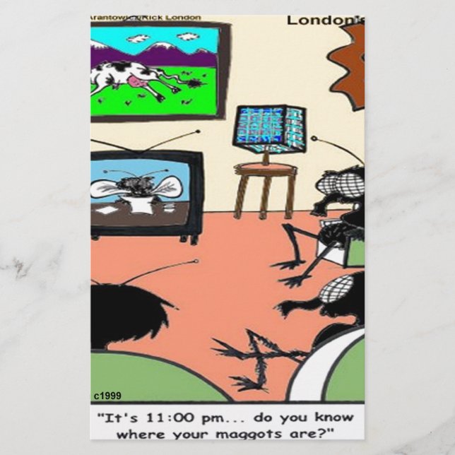 Insect Parents Funny Cartoon Stationery (Front)