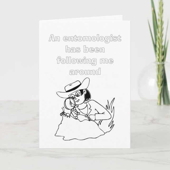 insect scientist missing you card (Front)
