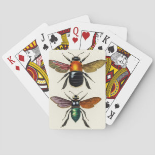 Insect vintage illustrated playing cards
