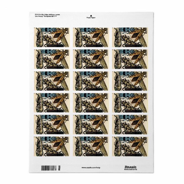 Insectes, Insects, Plate No.3 by E. A. Seguy Label (Full Sheet)