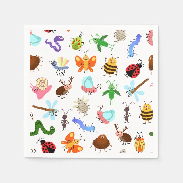 Insects Birthday Party Napkin (Front)