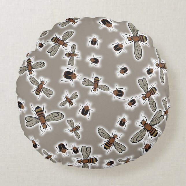 insects Duvet Cover Round Cushion (Front)