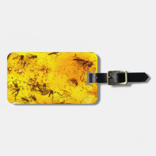 Insects in amber luggage tag
