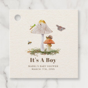 Insects Mushroom Woodland Nature Baby Shower Favour Tags