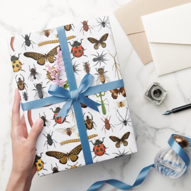 Insects Wrapping Paper, Bugs Gift Wrap (Gifting)