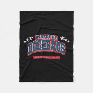 Insecure Dogebags Ruining Our Democracy Anti Doge Fleece Blanket