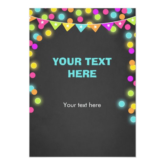 Insert card Neon Glow in the Dark Table sign Tag