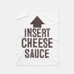 Insert Cheese Sauce Funny Halloween Pointing Arrow Fleece Blanket