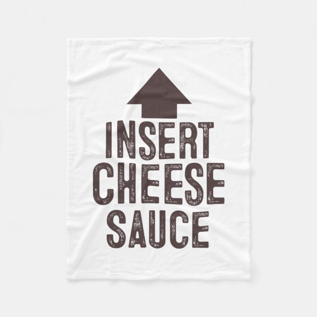 Insert Cheese Sauce Funny Halloween Pointing Arrow Fleece Blanket (Front)