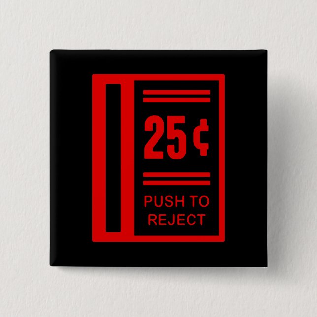 Insert Coin To Play Arcade Video Game 15 Cm Square Badge (Front)