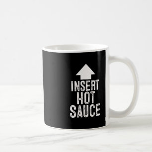 Insert Hot Sauce Halloween Pointing Arrow To Mouth Coffee Mug