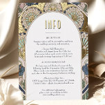 Insert INFO Navy Blue Gold Vintage Art Nouveau Foil Holiday Postcard<br><div class="desc">Art Nouveau Vintage wedding INFO card by Alphonse Mucha in a floral, romantic, and whimsical design. Victorian flourishes complement classic art deco fonts. Please enter your custom information, and you're done. If you wish to change the design further, click the blue "Customise It" button. Thank you so much for considering...</div>