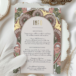 Insert INFO Vintage Art Nouveau Foil Holiday Postcard